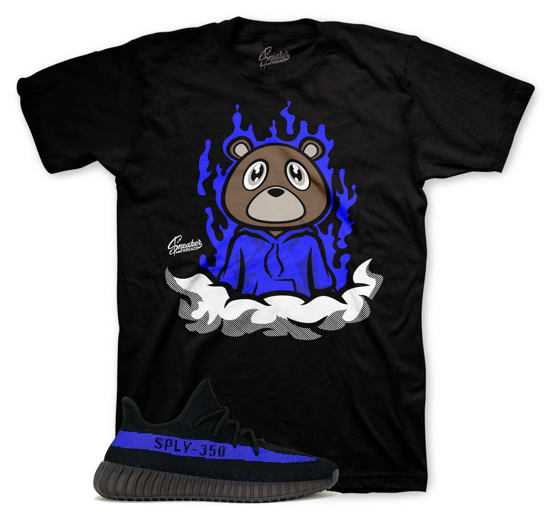 Yeezy 350 Dazzling Blue Sneaker Tees - Fly Bear Shirts - Black
