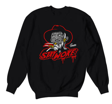 Retro 11 Bred Sweater - Stay Woke - Black