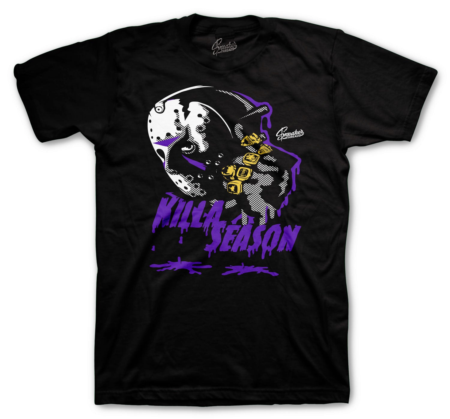 Retro 13 Court Purple Shirt - Killa Season - Black