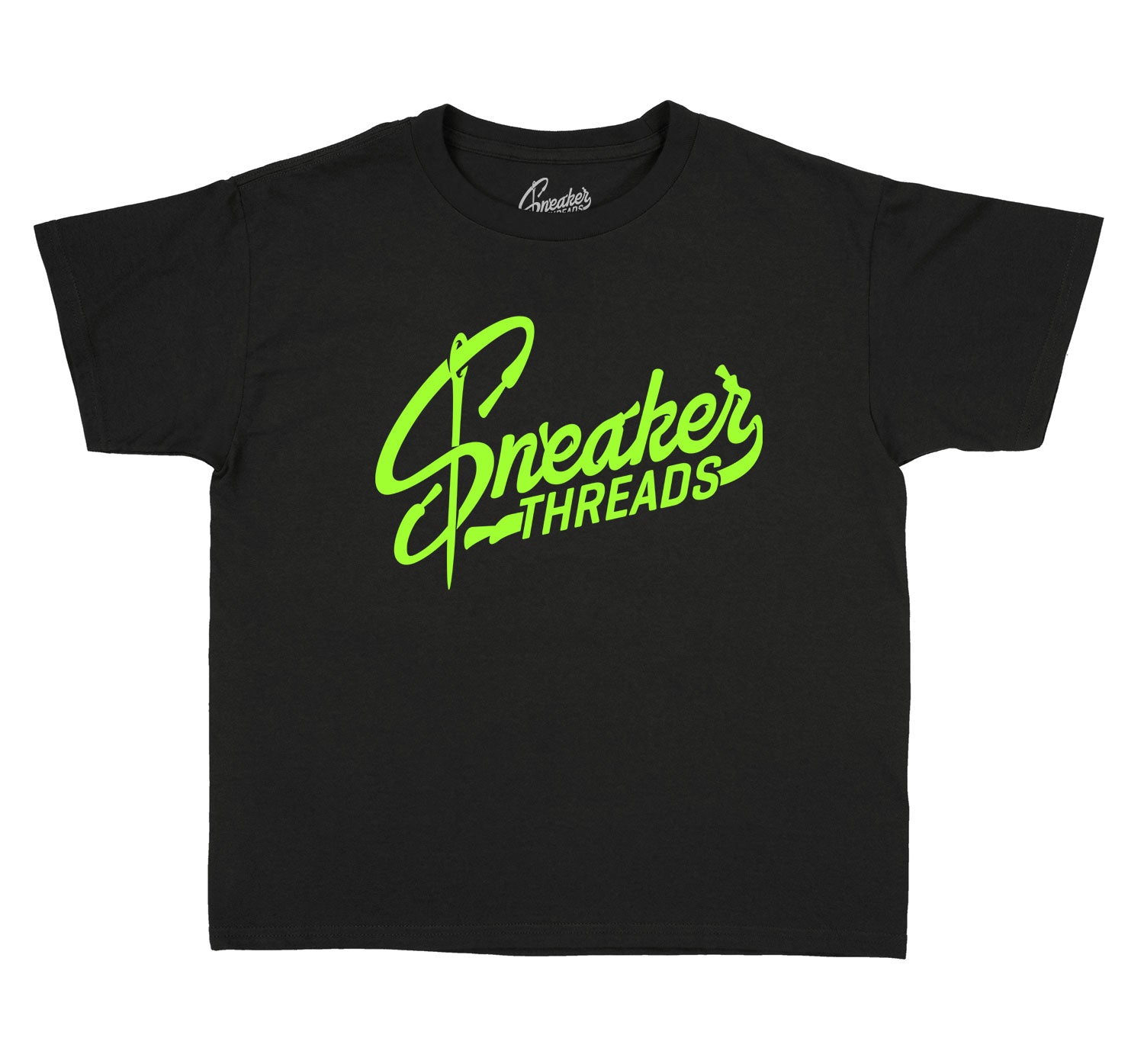 Kids Electric Green 6 Shirt - ST Logo - Black