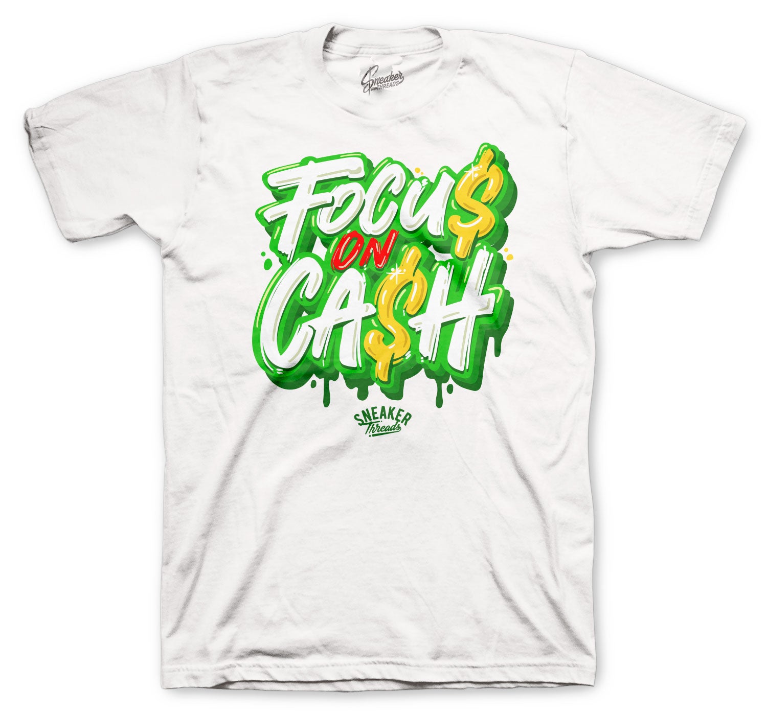 Retro 1 Lucky Green Shirt - Focus On Cash - White