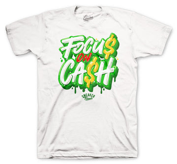 Retro 1 Lucky Green Shirt - Focus On Cash - White
