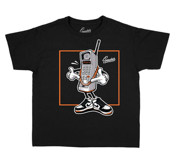 Kids Electro Orange 1 Shirt - OG Hustler - Black