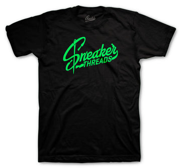 Retro 6 Electric Green Shirt - ST Logo - Black