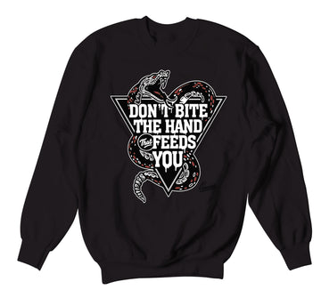 Retro 6 Singles Day Sweater - Hand That Feeds - Black