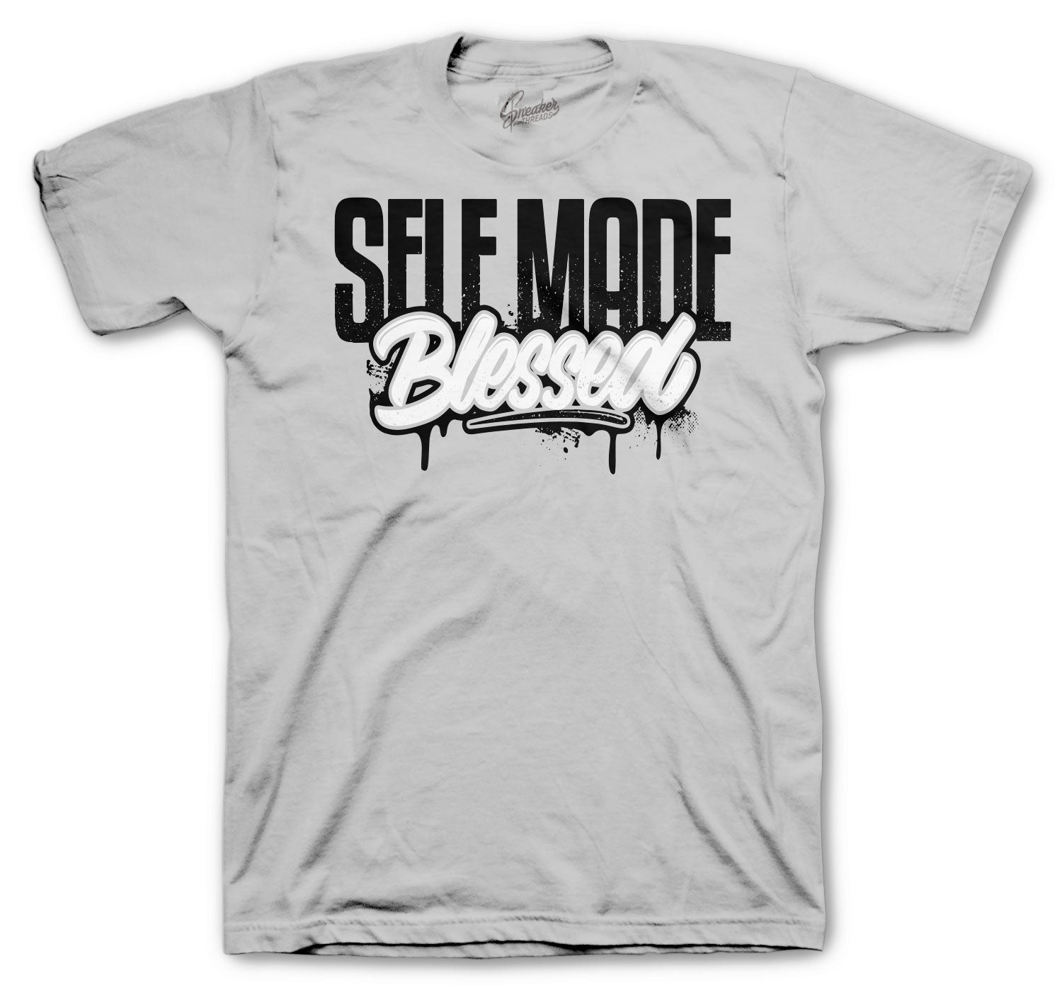 Retro 4 Tech Grey Shirt - Self Made - Silver