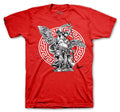Fire Red Jordan 4 sneaker collection matches with the shirt collection for men 