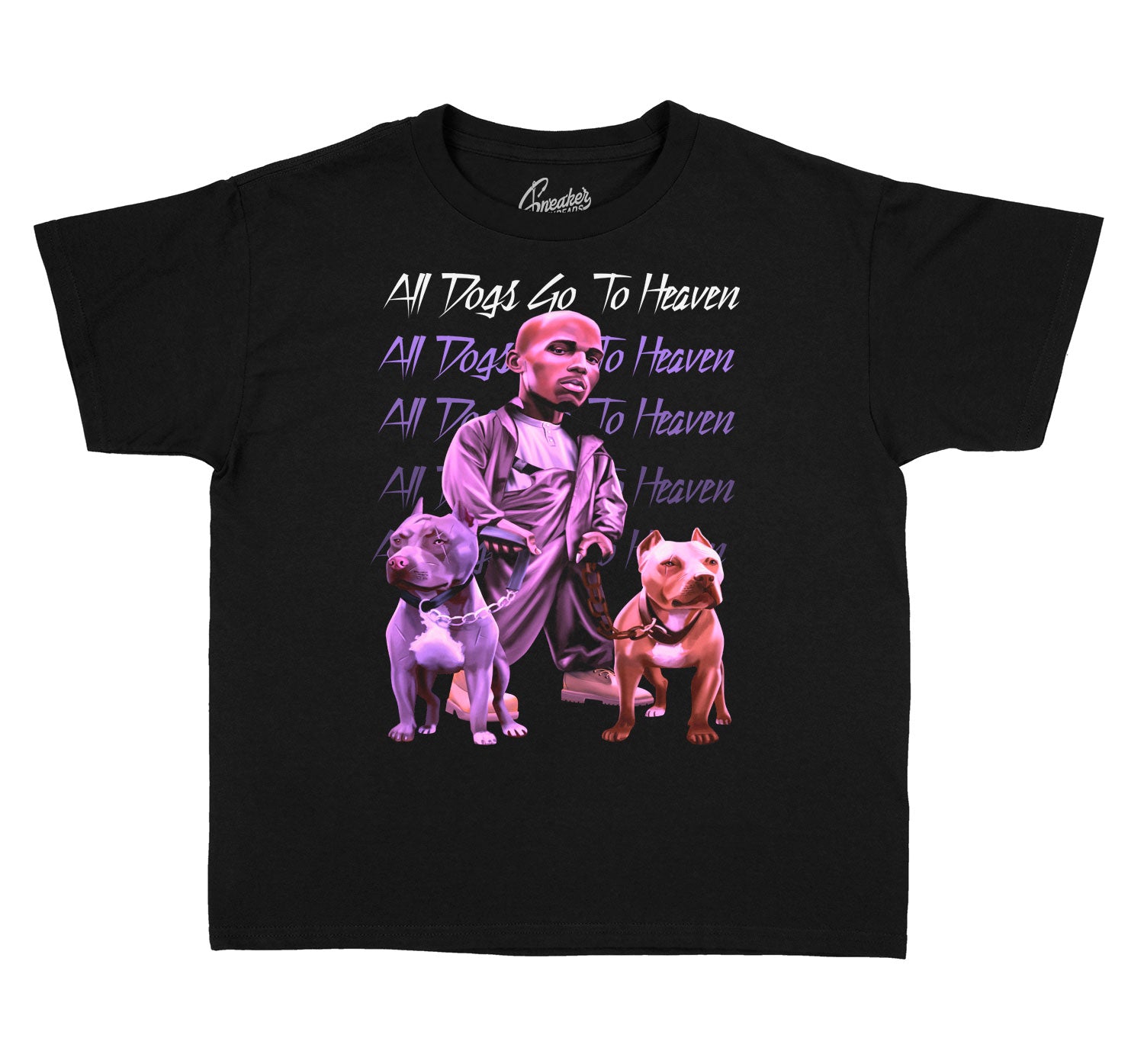 Kids Court Purple 13 Shirt - All Dogs - Black