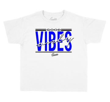 Game Royal 12's Good Vibes shirt to match kids sneakers