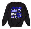 sweatshirt collection designed to match the Jordan 9 racer blue shirts