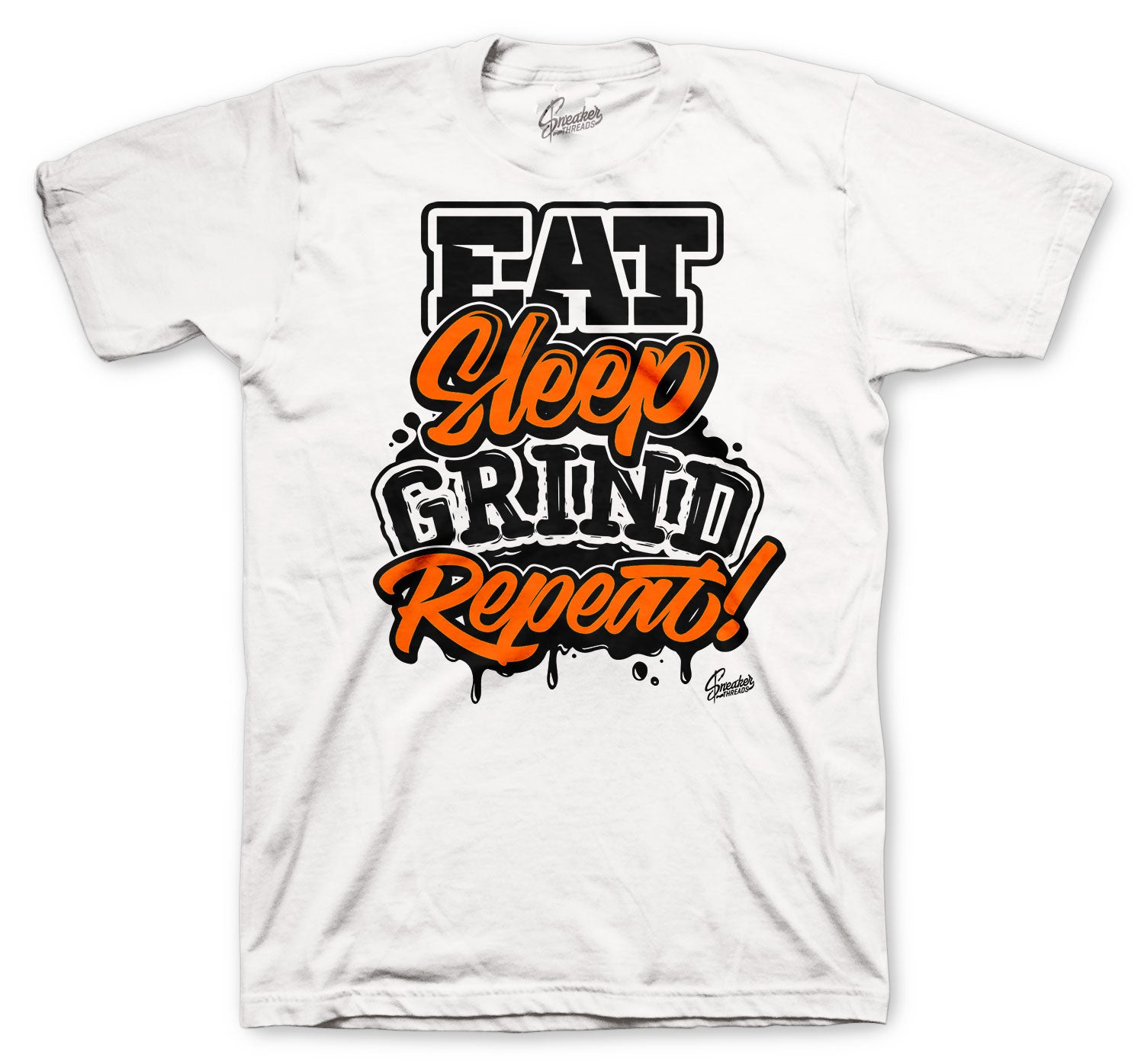 Retro 4 Orange Metallic Shirt - Daily Routine - White