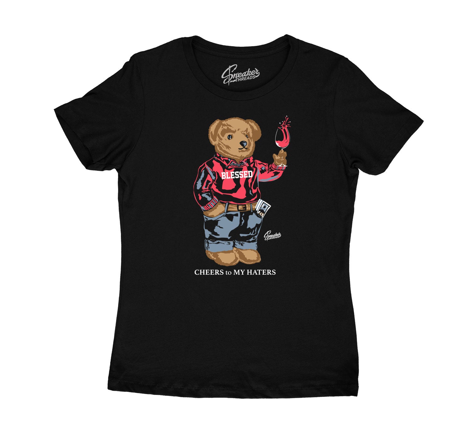 Womens Utility 12 Shirt - Cheers Bear - Black