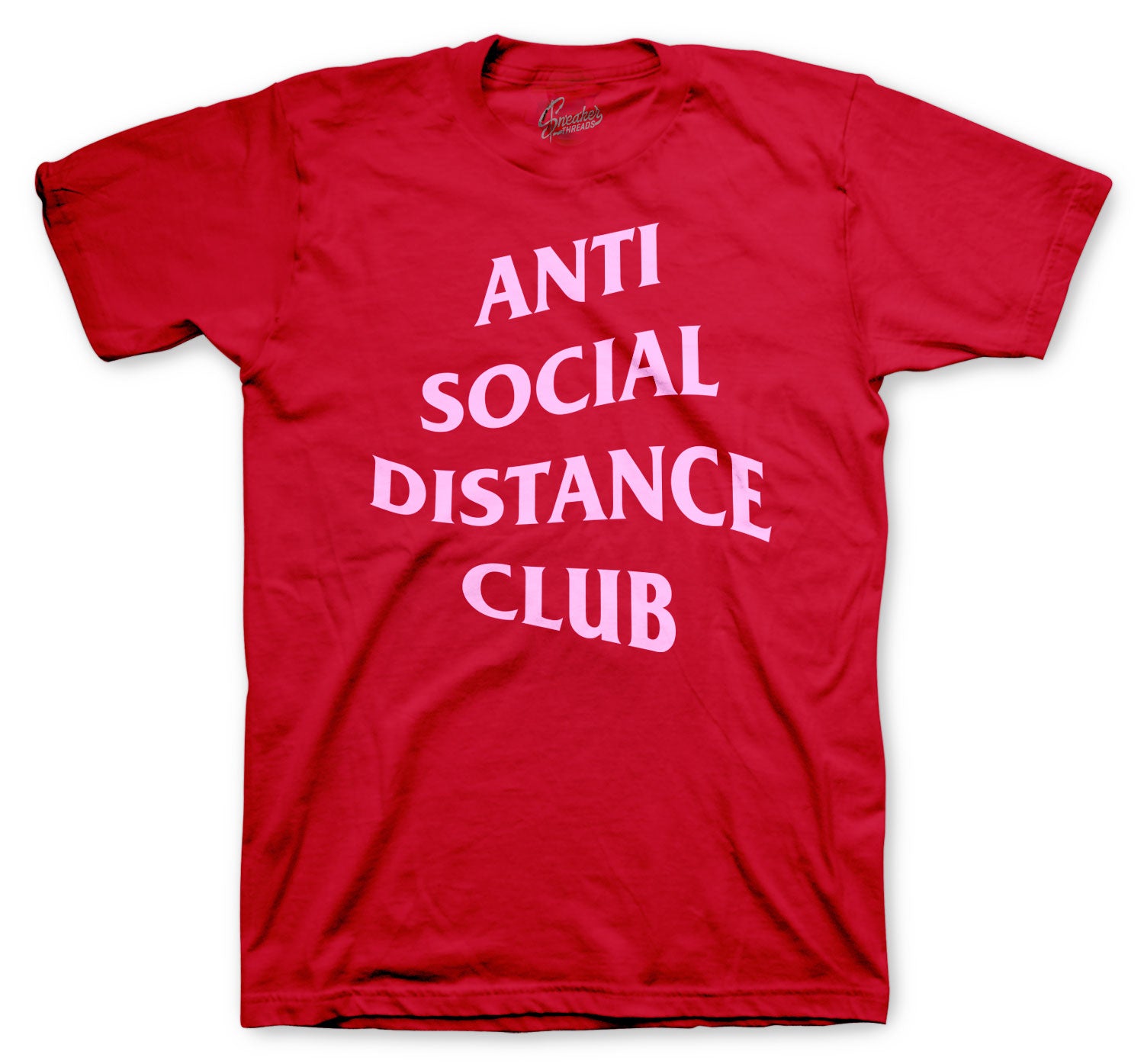 Retro 5 Pink Foam Shirt - Social Distance - Gym Red