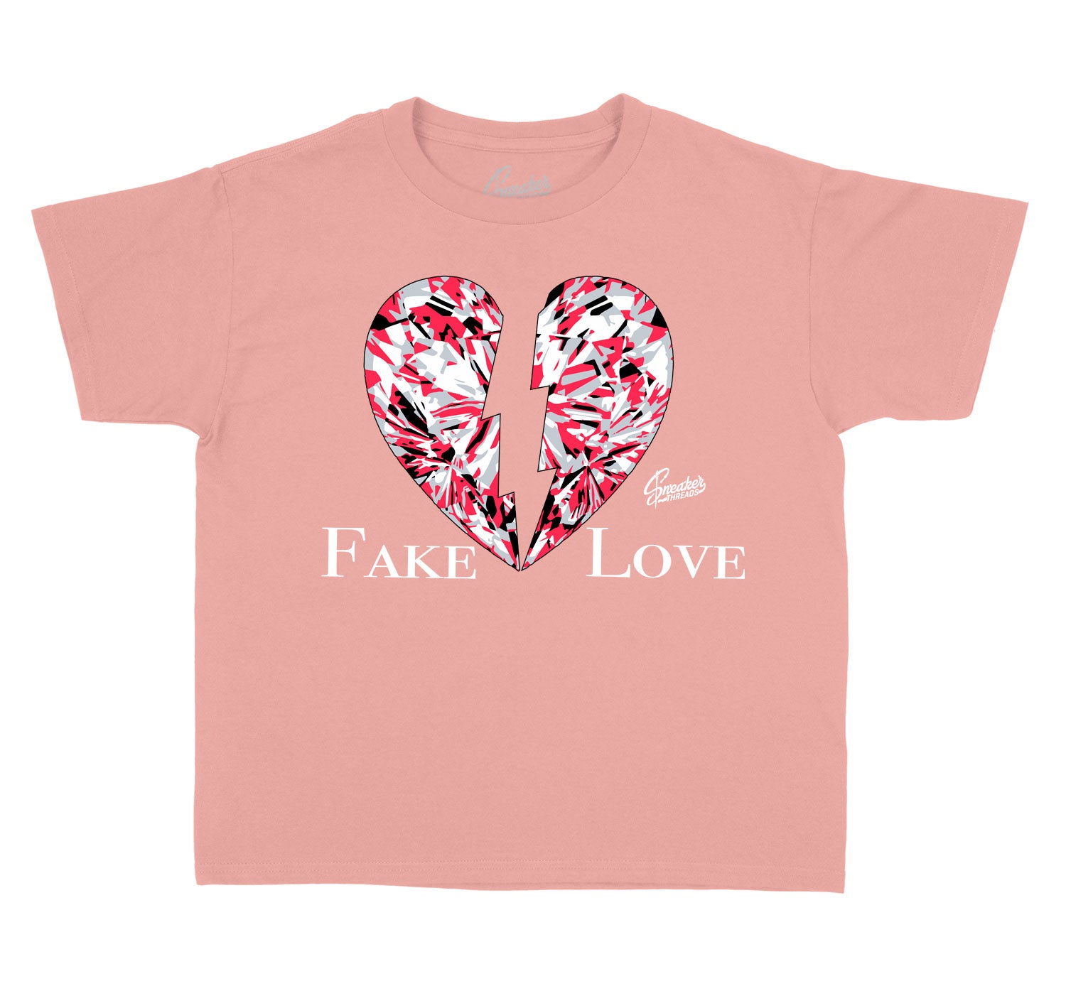 Kids Rust Pink Shirt -Love - Pink