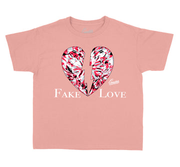 Kids Rust Pink Shirt -Love - Pink