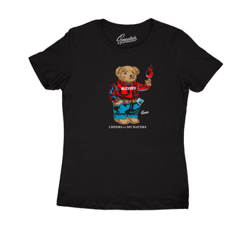 Womens NC To CHI 1 Shirt - Cheers Bear - Black