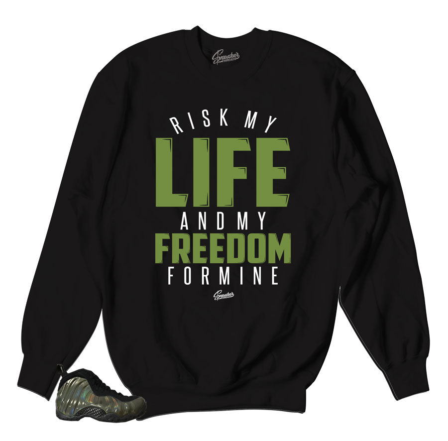 Sweater match foamposite legion green | My life crewneck.