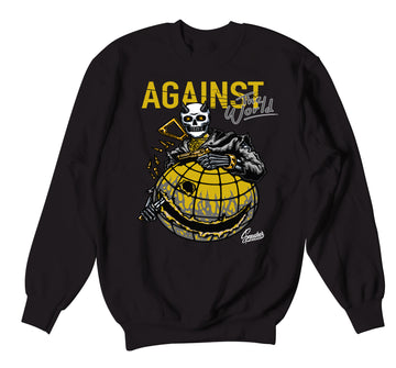 Retro 12 Royalty Sweater - Against The World - Black