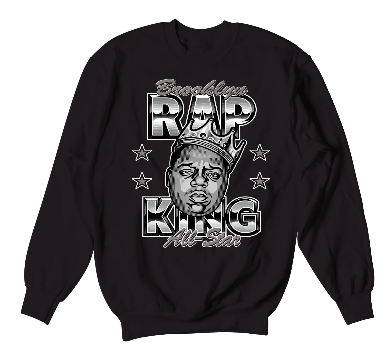 Retro 11 Cool Grey Sweater - Rap King - Black