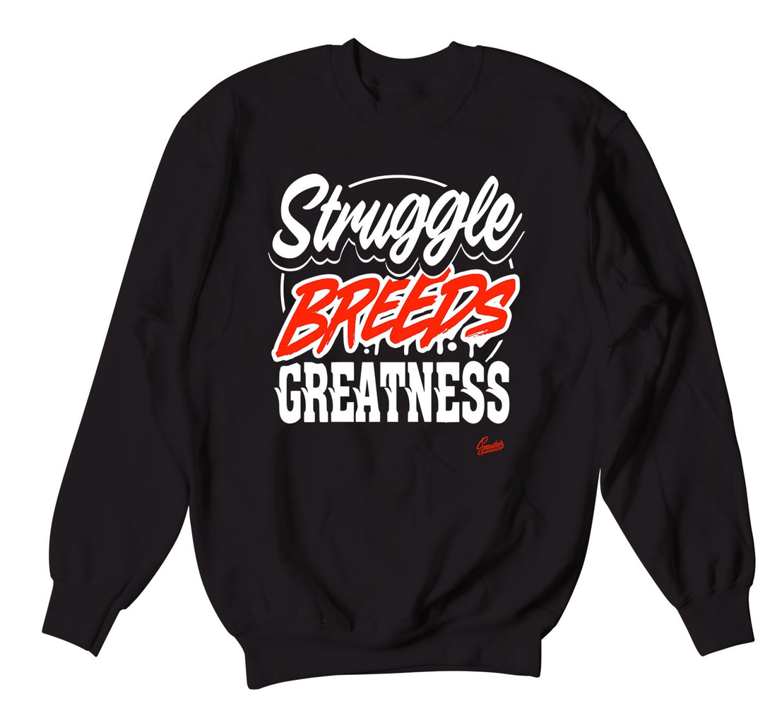 crewneck sweater collection designed to match the lava foamposite sneakers
