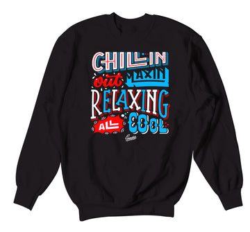 Retro 1 NC To CHI Sweater - Chillen Relaxin - Black