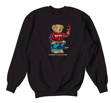Retro 1 NC To CHI Sweater - Cheers Bear - Black