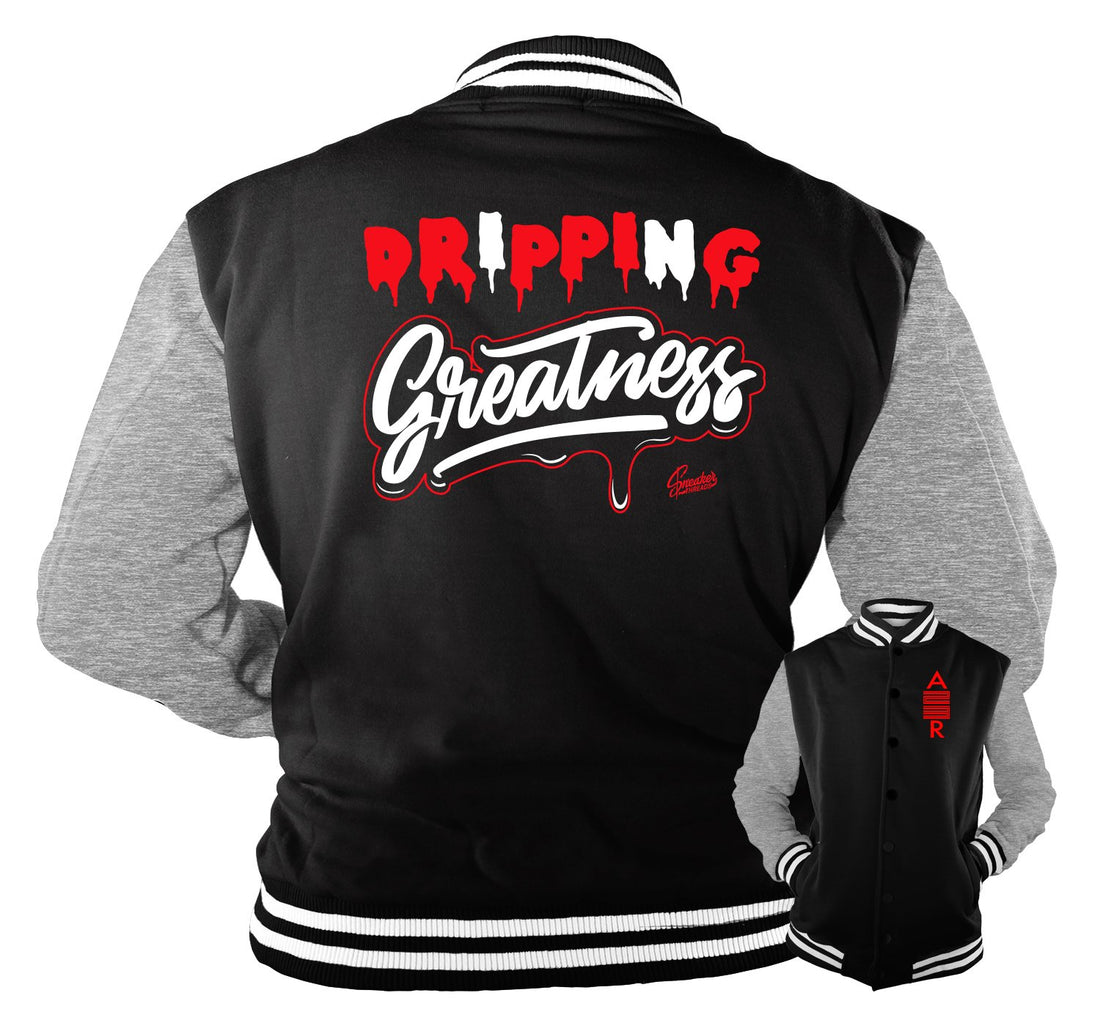 Jordan 11 Bred Dripping in Greatness Jackets to look the freshest