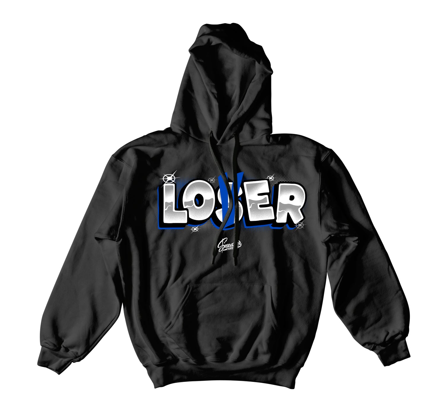 Retro 5 Racer Blue Hoody - Loser Lover - Black