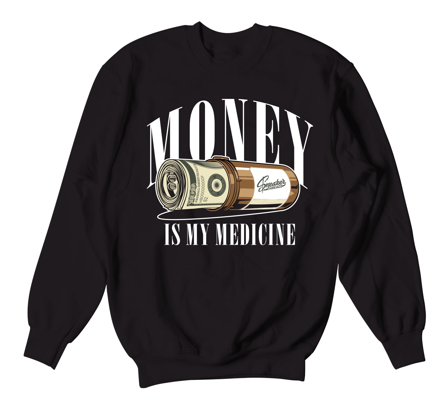 350 Mx Rock Sweater - Money Medicine - Black