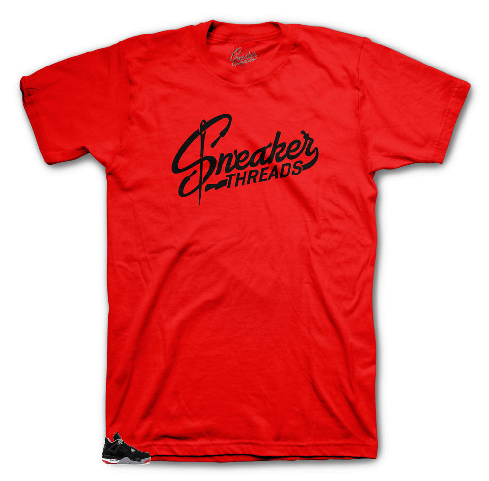 Original sneaker threads shirts to match with Bred 4's