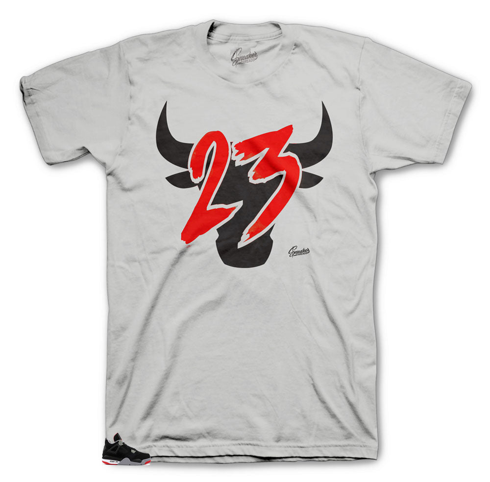 Jordan retro 4s Bred matches tees made to match the Jordan 4 bred retro sneakers
