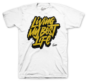 Retro 12 Royalty Shirt - Living Life -White