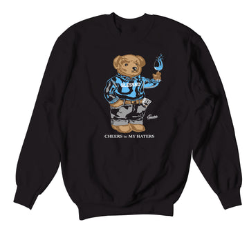 Retro 9 University Blue Sweater - Cheers Bear - Black