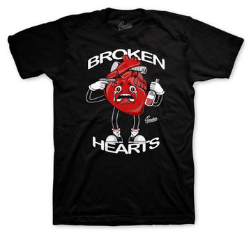 Retro 6 Carmine Shirt - Broken Hearts - Black