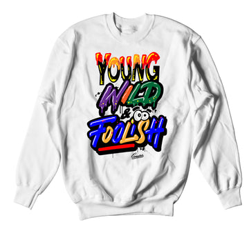 Retro 2 Multi Sweater - Young Wild - White