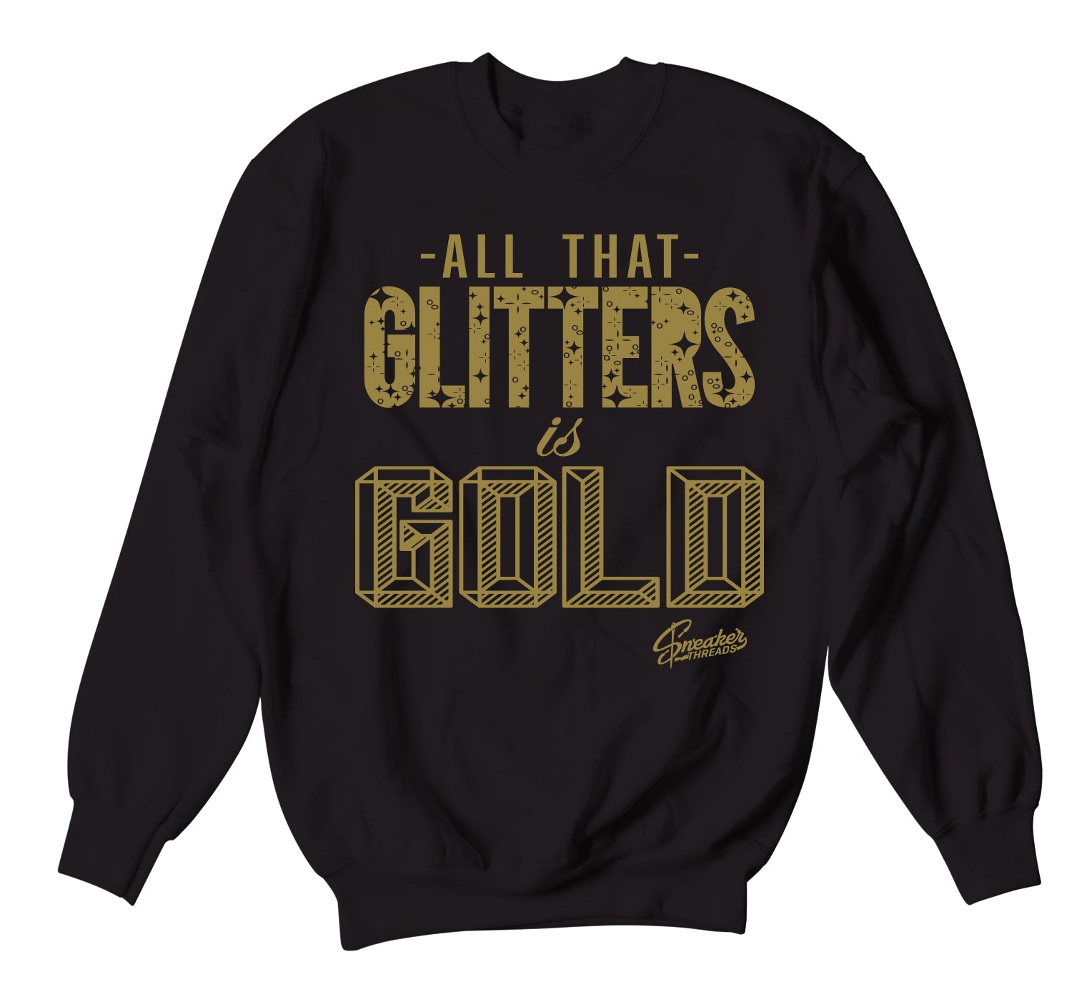 Retro 12 Royalty Sweater - Glitters - Black