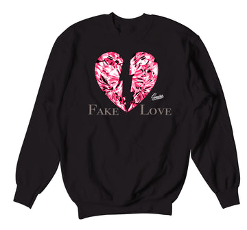 Retro 4 Taupe Haze Sweater - Love - Black