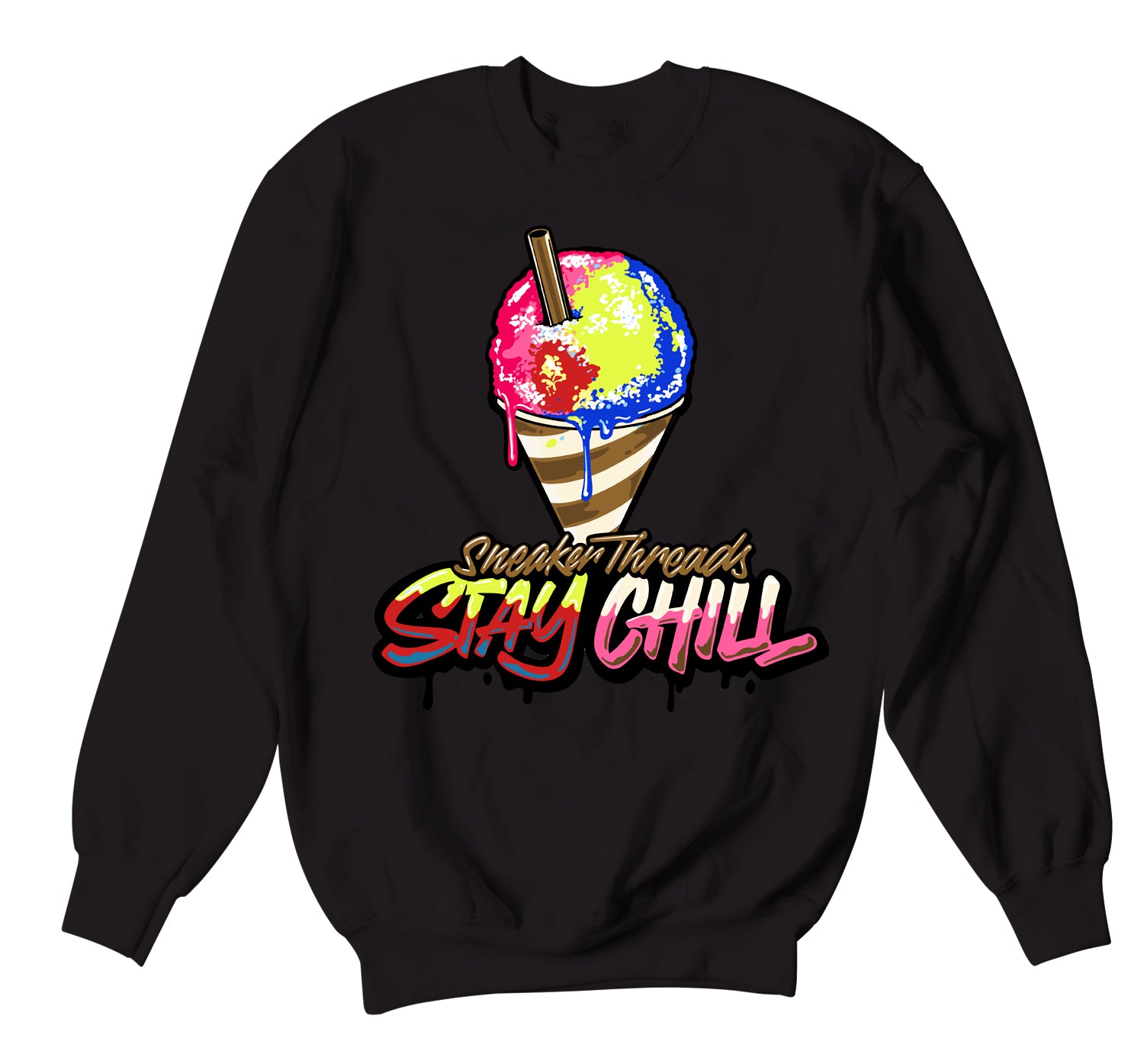 Retro 4 Wild Things Sweater - Stay Chill - Black