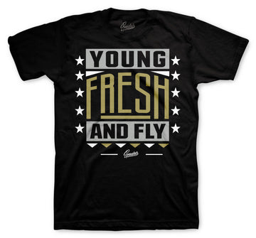 Retro 12 Royalty Shirt - Young Fresh  - Black