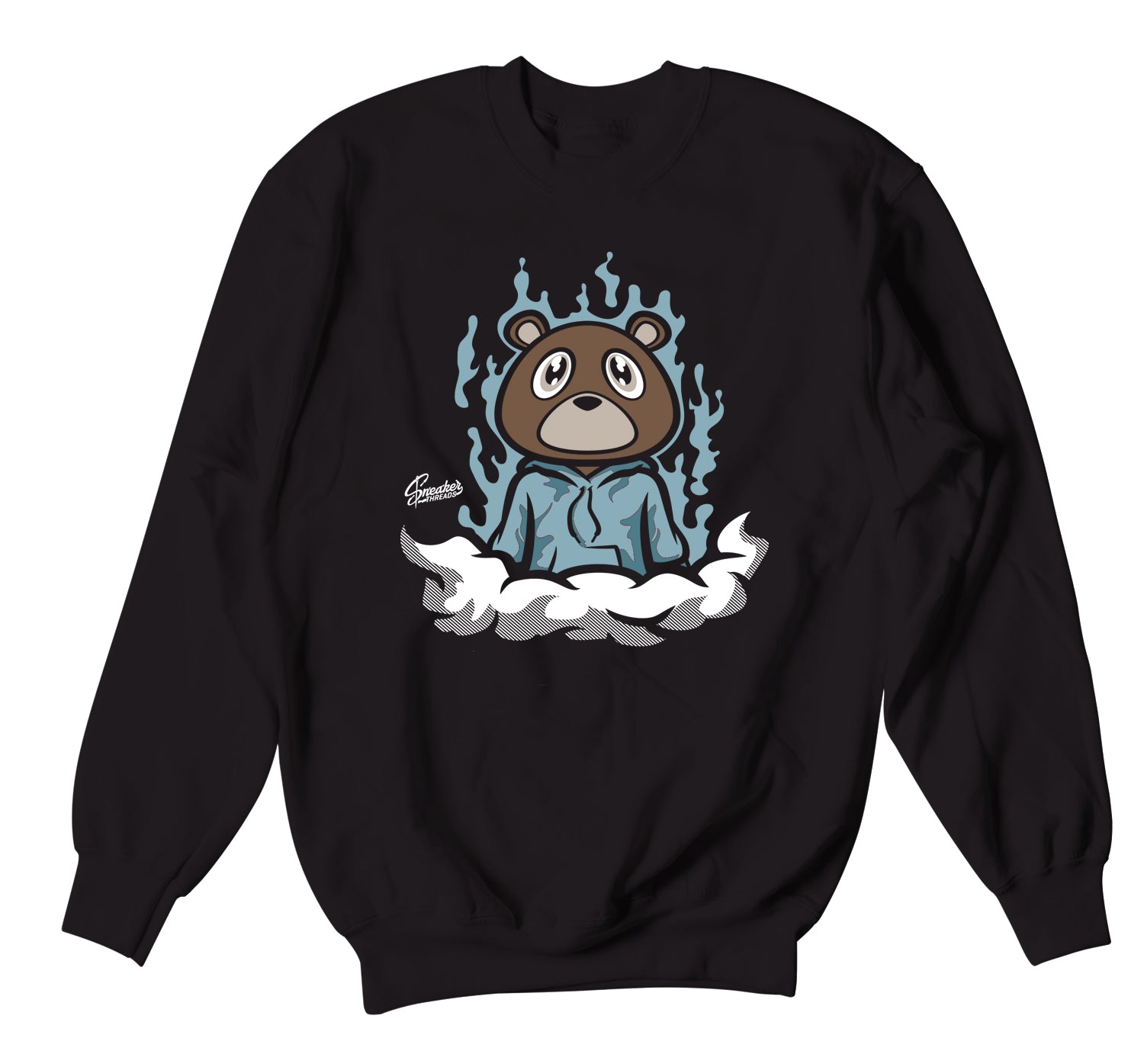 Hospital Blue Sweater - Fly Bear - Black