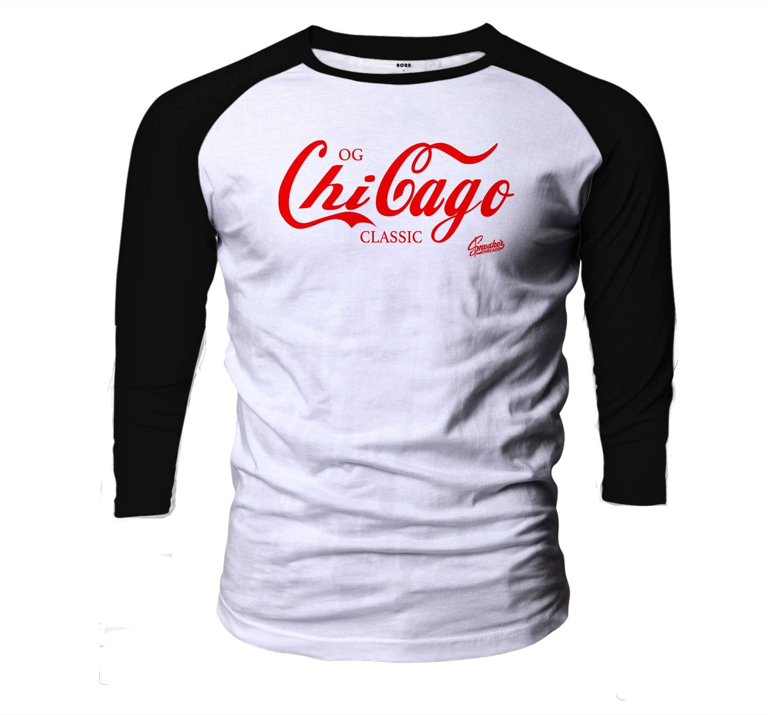 Raglan shirt collection for men designed to match the Jordan 3 red cement sneaker collection
