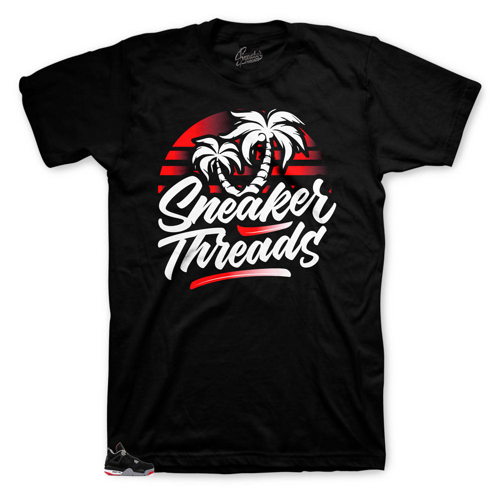 Jordan 4 breds retro collections have shirts that match and are designed to match the retro sneaker  Jordan 4 breds