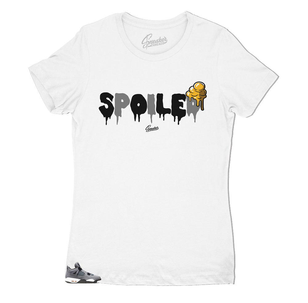 Spoiled Fresh tees for woman to match Jordan 4 Cool Grey