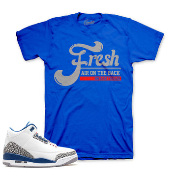 True blue 3 shirts match retro 3's sneaker match shirts.