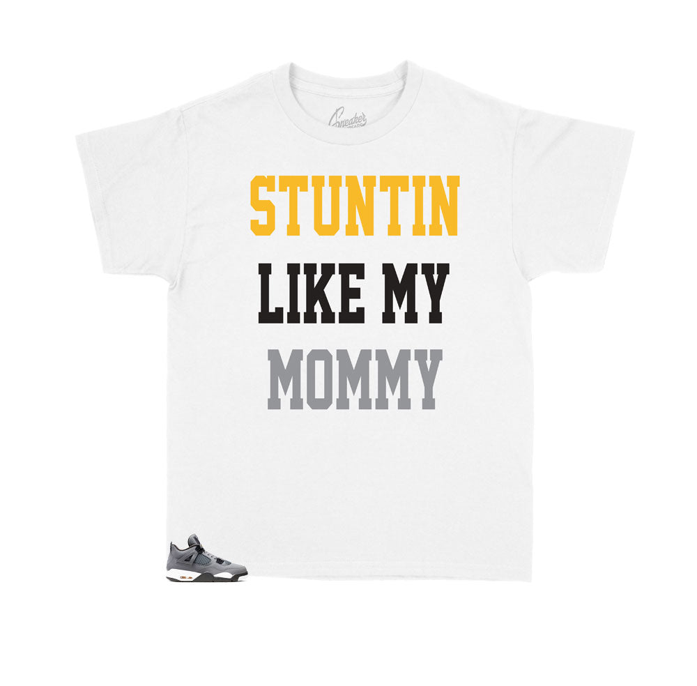 Kids sneaker shirts to match with Mommy | Jordan 4 Cool grey