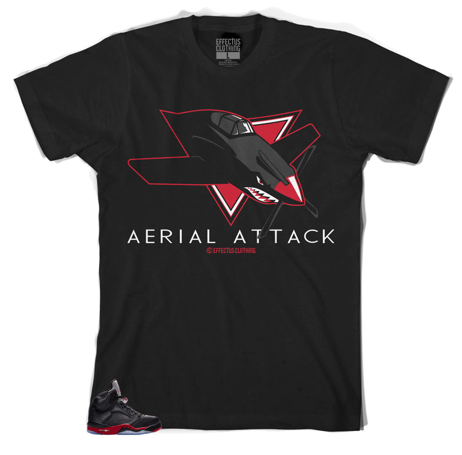  Jordan 5 Satin Red Aerial Attack Shirt