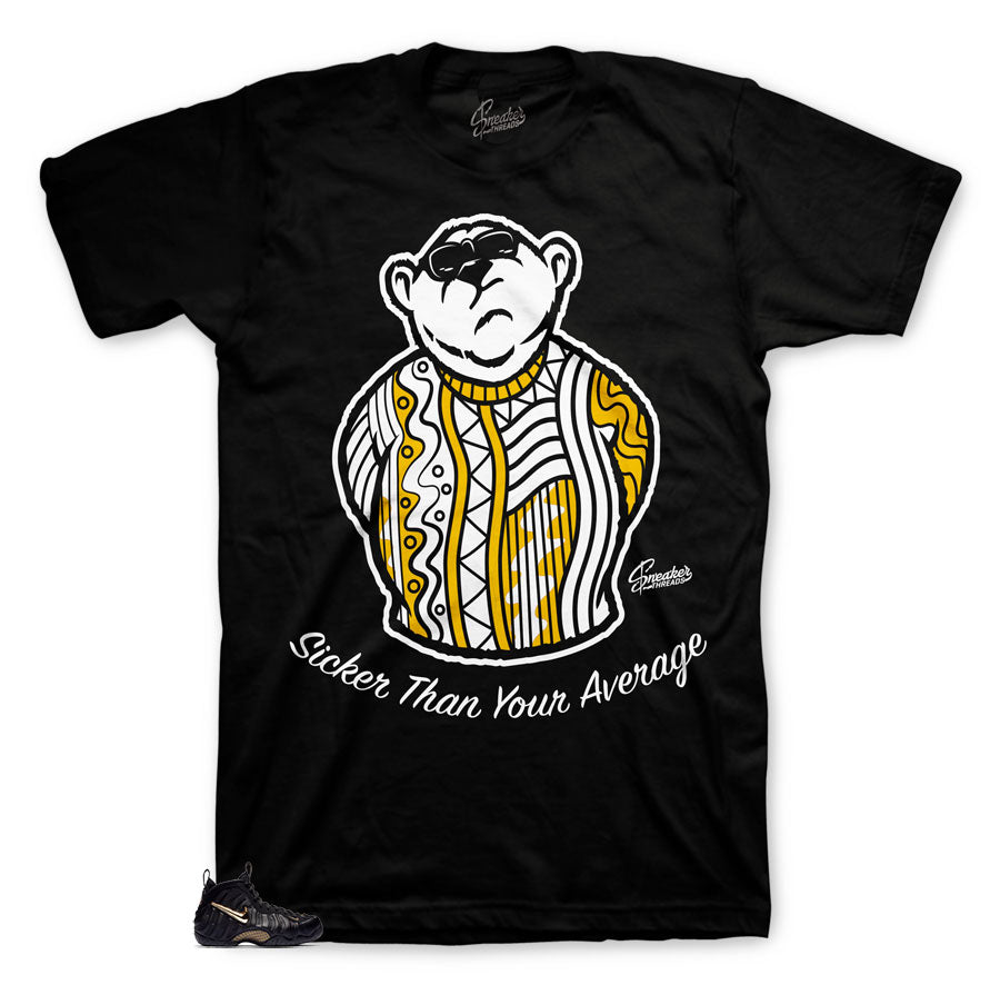 Bear Golden t-shirt collection to match with Foamposite Black Gold