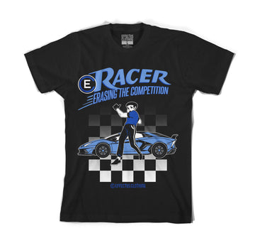 Retro 9 Racer Blue Shirt - E-Racer - Black