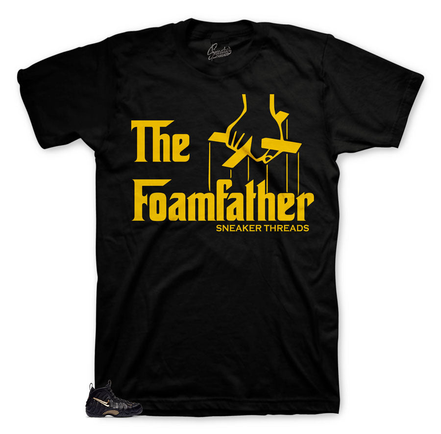 Foamfather fresh shirts for Foamposite Pro black metallic gold