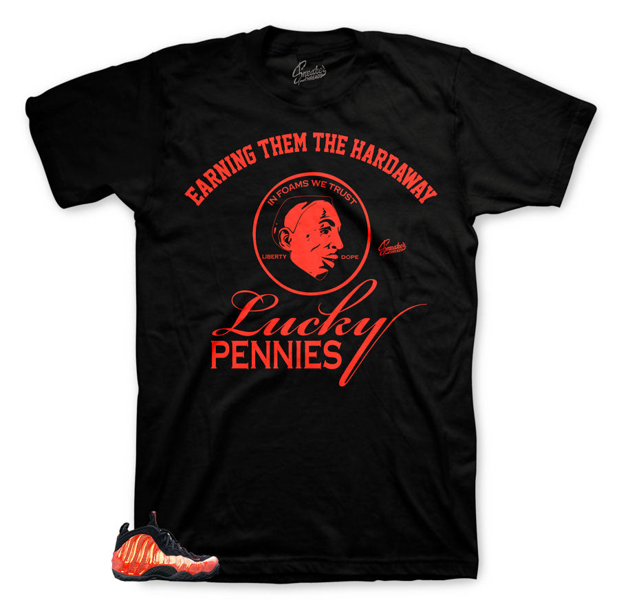 Lucky Pennies shirt for Foams Habanero Red